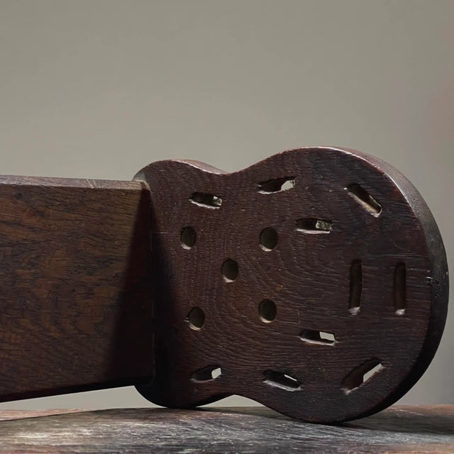 Antique Primitive Sculptural Hand Built Chestnut Loom Rack For Sale In Philadelphia - Image 6 of 10