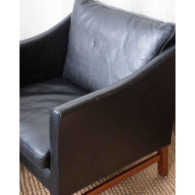 Black 1970s Danish Skippers Møbler Leather Lounge Chairs - A Pair For Sale - Image 8 of 16