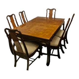 Vintage Universal Furniture Chinoiserie Dining Set - Set of 10 For Sale