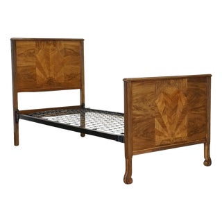 Art Deco Burr Walnut Single Bed For Sale