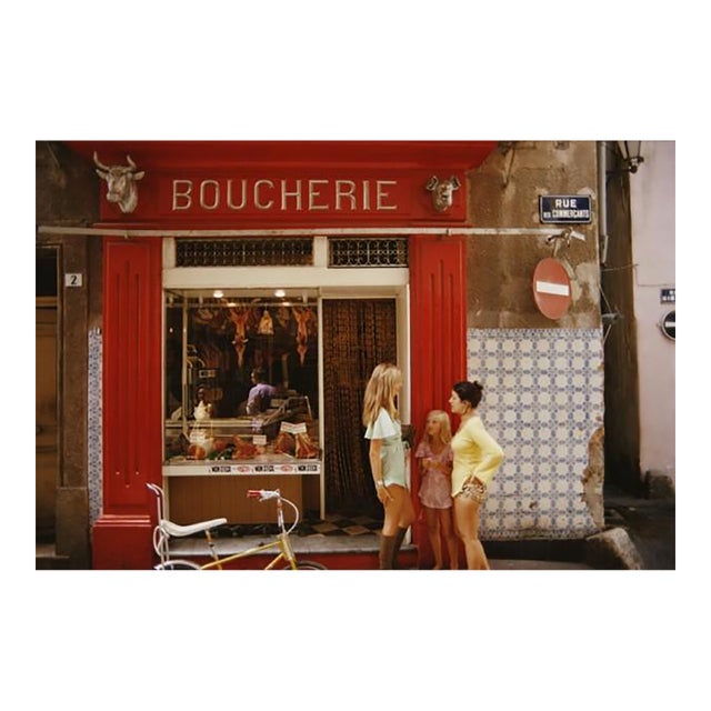 Original Oversized Saint Tropez Boucherie Print by Slim Aarons, 60"x40" For Sale