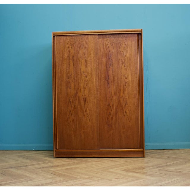 Teak Double Sliding Door Wardrobe from Austinsuite, 1960s For Sale - Image 11 of 11