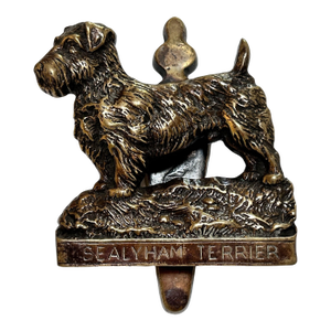 Vintage Sealyham Terrier Brass Door Knocker