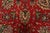 Tabriz Rug 10’2” X 11’5” Red Wool Vintage Traditional Hand-Knotted Carpet For Sale - Image 9 of 15