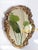 A vintage French golden wall mirror with an ornate frame. The mirror is made out of plaster and is branded in the back...