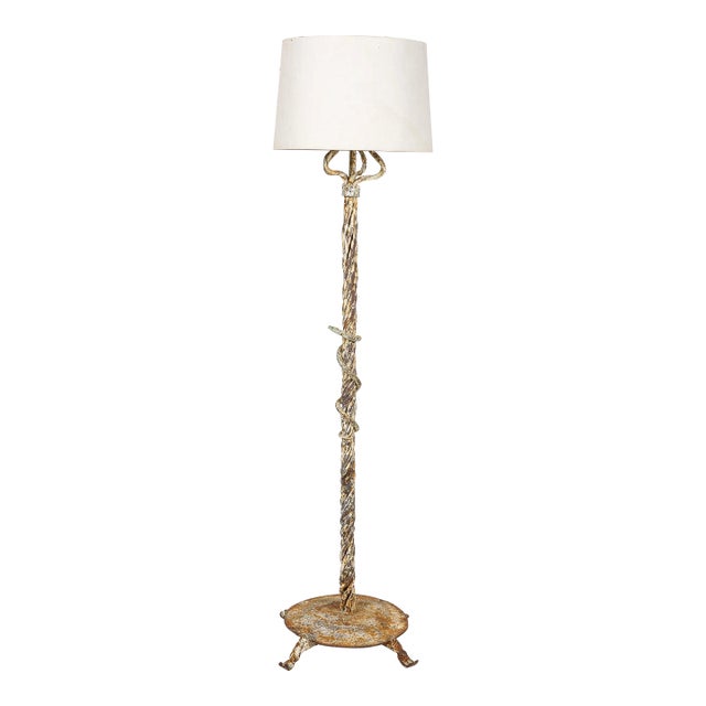 A Continental Painted Steel Floor Lamp For Sale
