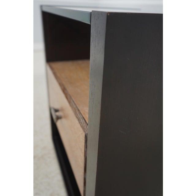 Pair Century Modern Design Large Glass Top Nightstands For Sale - Image 9 of 12