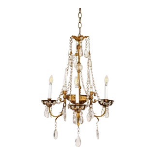 Vintage French Louis XV Style Crystal Chandelier in the Manner of Maison Jansen For Sale