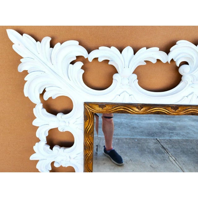 Harrison & Gil Carved Wood Mirror by Harrison & Gil For Sale - Image 4 of 12