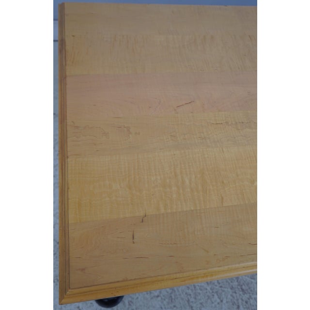Large Tiger Maple Country Style 1 Drawer Desk For Sale - Image 12 of 17