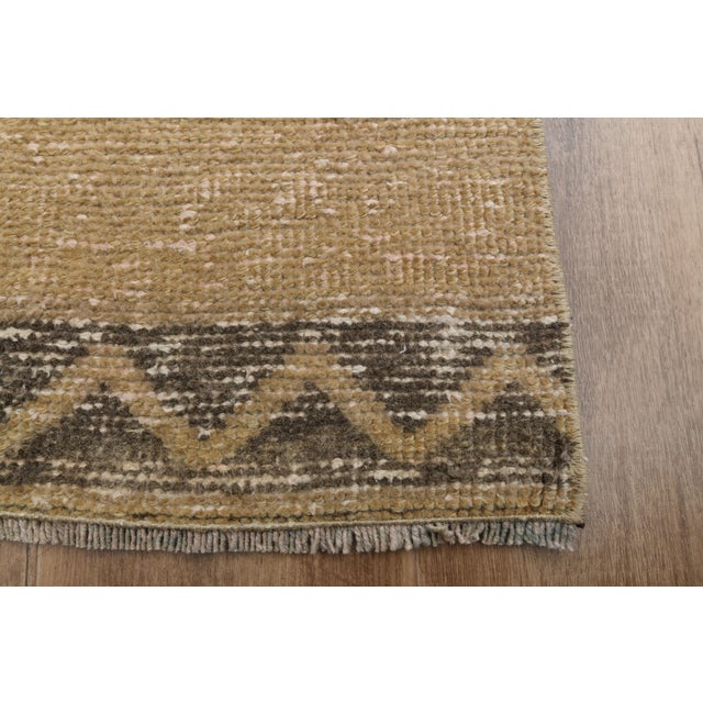 Orange Turkish Vintage Handmade Wool 1970s Runner Rug For Sale - Image 10 of 10