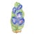 Vintage Italy La Ceramica Hand Painted Pottery Spoon Rest Purple Grapes For Sale