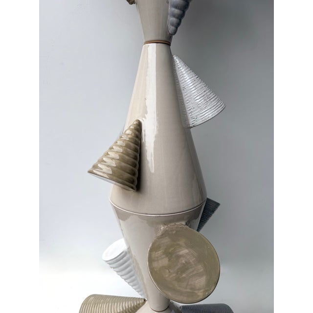 Ceramic Contemporary Ceramic Cones Floor Lamp by Antonio Cagianelli, Italy For Sale - Image 7 of 14