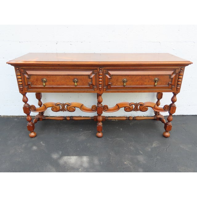 1900s Carved Long Sideboard Buffet Credenza Bathroom Vanity 6398 For Sale - Image 14 of 18