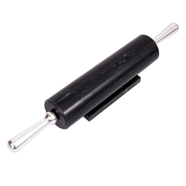 2020s Marble Rolling Pin with Aluminum Handle Black For Sale - Image 5 of 5