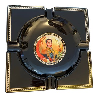 Late 20th Century Bolivar Black Large Cigar Ashtray For Sale