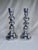 Vintage English Traditional Barley Twist Small Silver Tone Candlesticks, a Pair For Sale - Image 4 of 11