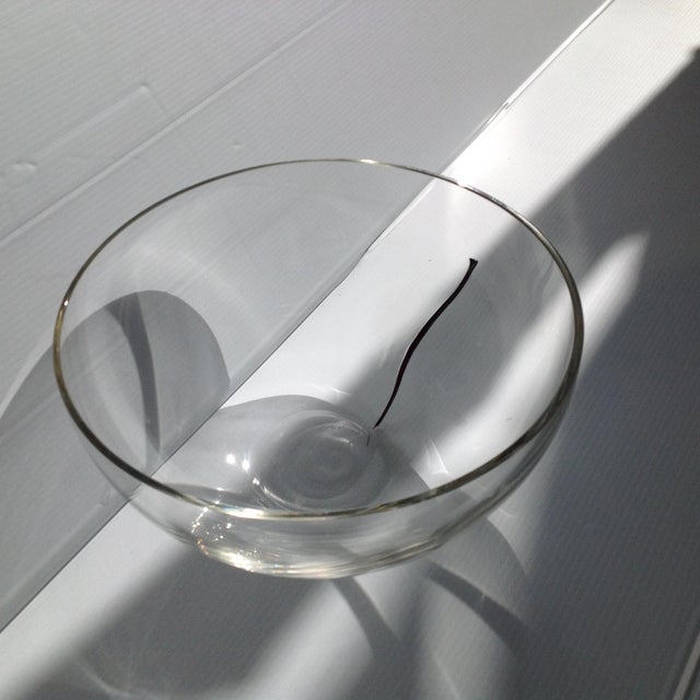 Murano Alfredo Barbini Signature Glass Decorative Bowl Chairish