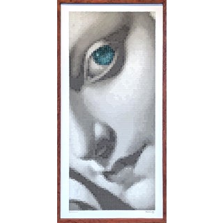 Francisco Vital "Tamara de Lempicka 'Young Lady with Gloves'" Contemporary Pixelated Painting, 2021 For Sale