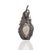 Handcrafted Peacock Plume Brooch Pendant in Sterling Silver For Sale - Image 4 of 12