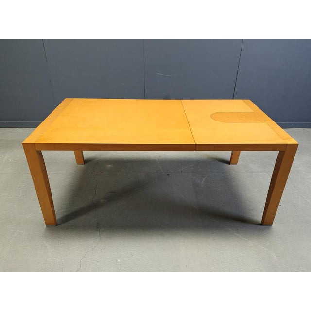 Wood Extendable Dining Table attributed to Chi Wing Lo for Giorgetti, Italy, 1990 For Sale - Image 7 of 17