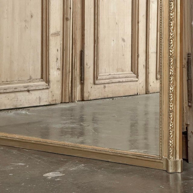 19th Century French Louis XVI Transitional Gilded Mirror For Sale - Image 13 of 16