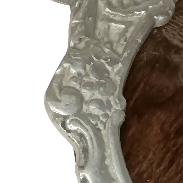 Vintage Ornate Picture Frame Silvertone Metal Scroll Design Tabletop 8" X 10" For Sale In Austin - Image 6 of 12