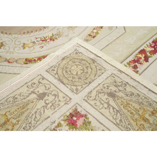 Cream French Aubusson Design Rug 6'0" X 9'0" For Sale - Image 8 of 11