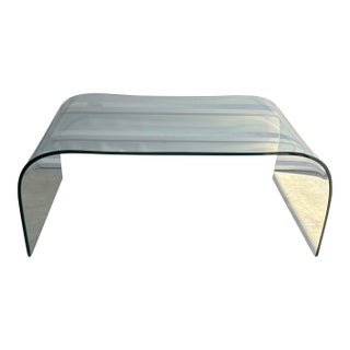 1980s Glass Coffee Table in the Style of Angelo Cortesi For Sale