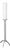 Vintage Floor Lamp in Glass and Metal, 1980s For Sale