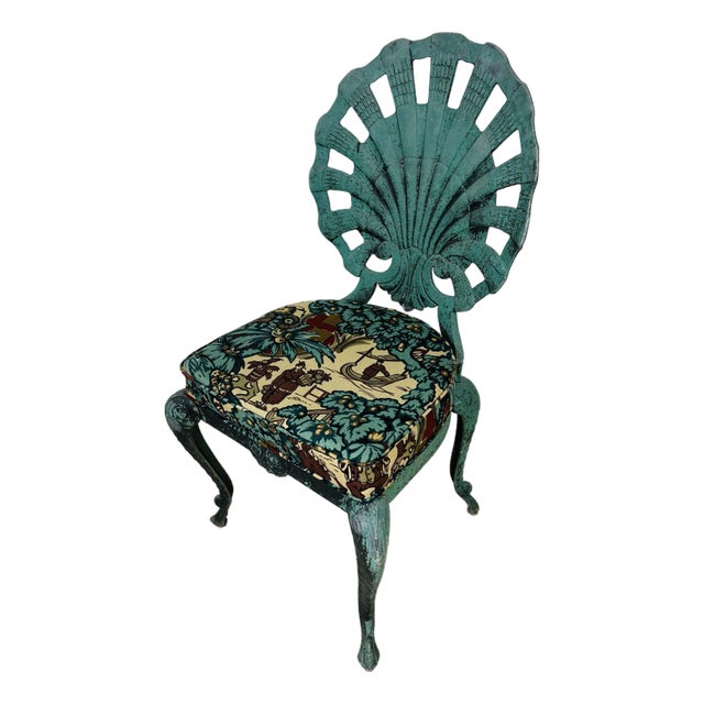 Vintage Brown Jordan Shell Back Chair For Sale