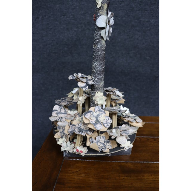 Pair of Paper Mâché Floral Tree Sculptures For Sale - Image 15 of 15