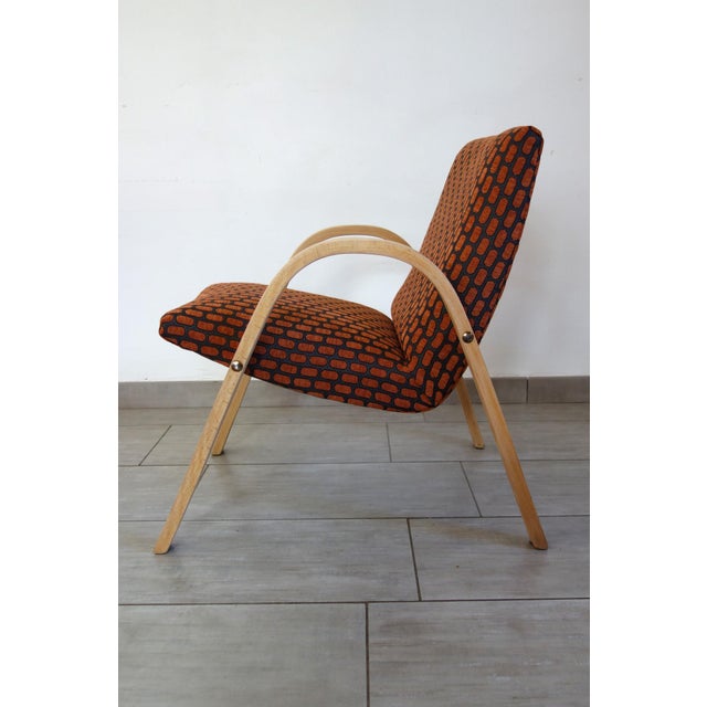 Wood Bow Wood Armchairs from Steiner, 1950s, Set of 2 For Sale - Image 7 of 16