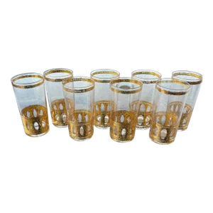Vintage Culver Antigua Collin's Glasses-Set of 8