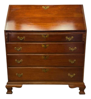 Vintage Traditional American Style Mahogany Secretary Desk