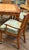 Chestnut Faux Bamboo Table Set, Mahjong, Card/Game Table With 4 Chairs. Fully Refurbished With New Upholstery. For Sale - Image 8 of 8
