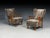 Swedish Modern, Lounge Chairs, Elm, Gray Shearling, Sweden, 1940s For Sale - Image 4 of 16