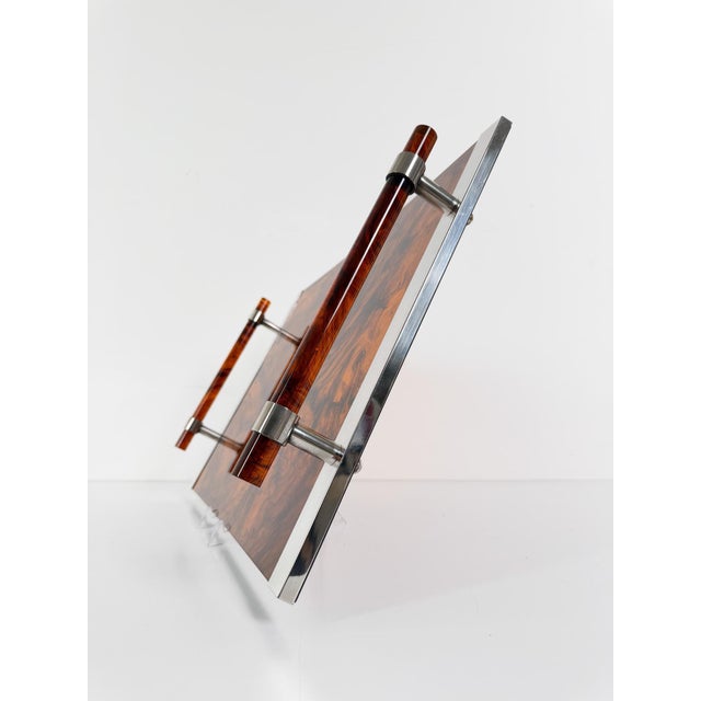 Large Faux Tortoiseshell Acrylic Glass Serving Tray in the style of Christian Dior, 1970s For Sale - Image 12 of 18
