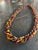1970s Vintage Mid Century Modern Oversized Lucite Brown Resin Faux Tortoiseshell Chunky Chain Necklace For Sale - Image 6 of 7