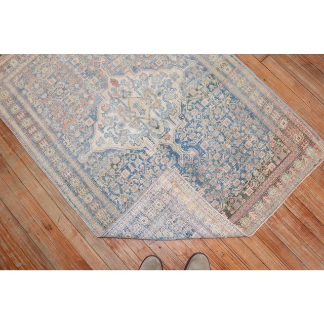 Antique Zabihi Collection Persian Senneh Scatter Size Rug - 3'3" x 4'7" For Sale - Image 9 of 9