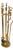 Vintage Brass Fireplace Fireside Tools, 1940s, Set of 5 For Sale