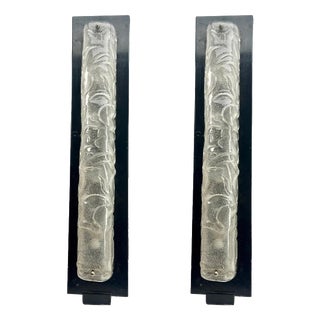 Vintage Iceglass Lamps from Rudolf Zimmermann Bamberg RZB, Germany, 1970s, Set of 2 For Sale