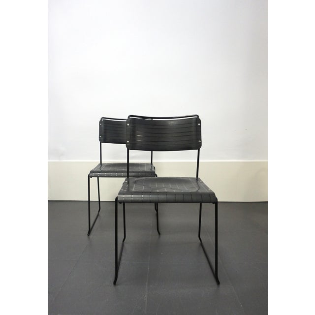 Black Vintage Italian Side Chairs from Spilimbergo, 1980s, Set of 2 For Sale - Image 8 of 8