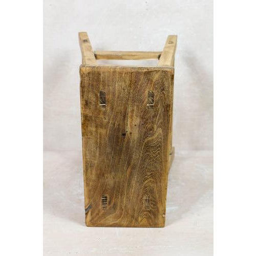 Rustic Vintage Rustic Stool in Elm For Sale - Image 3 of 5