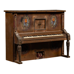 Vintage Figural Brass Piano Sound and Light Stage Prop
