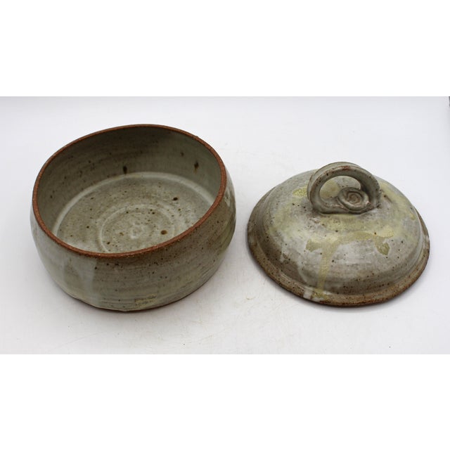 Mid-Century Modern Signed and Stamped Lidded Stoneware Box by Warren MacKenzie For Sale - Image 3 of 7