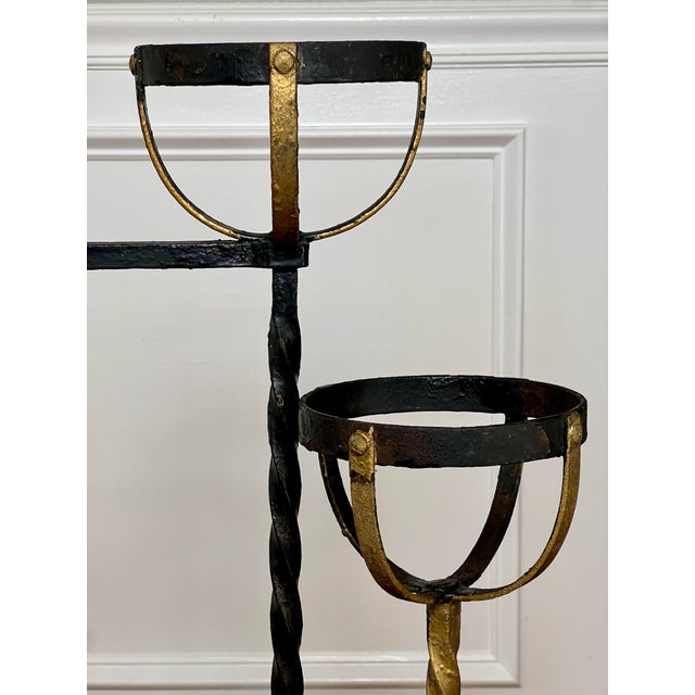 Large French Wrought Iron Chateau Landier Fireplace Screen, 1890s For Sale - Image 9 of 18