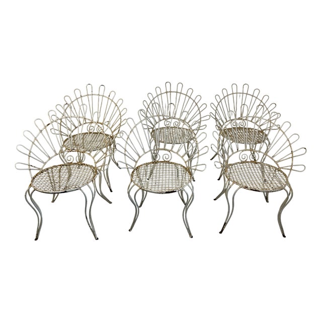 Vintage Outdoor Chairs, 1960s, Set of 6 For Sale