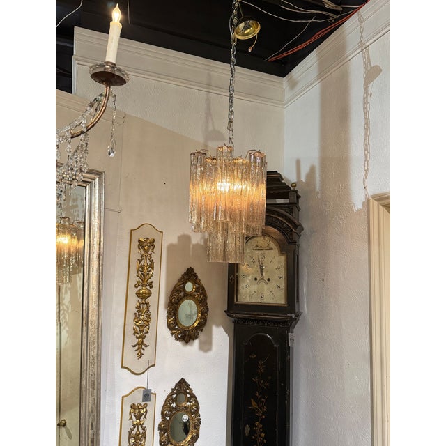 Early 21st Century Murano Fume Tronchi Glass Chandelier For Sale - Image 5 of 8