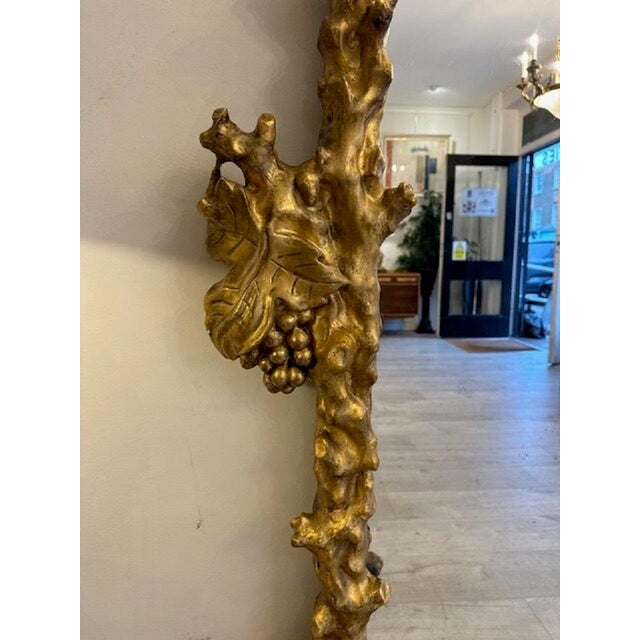 Metal Large Antique 18th Century Italian Giltwood Mirror, 1780s For Sale - Image 7 of 12